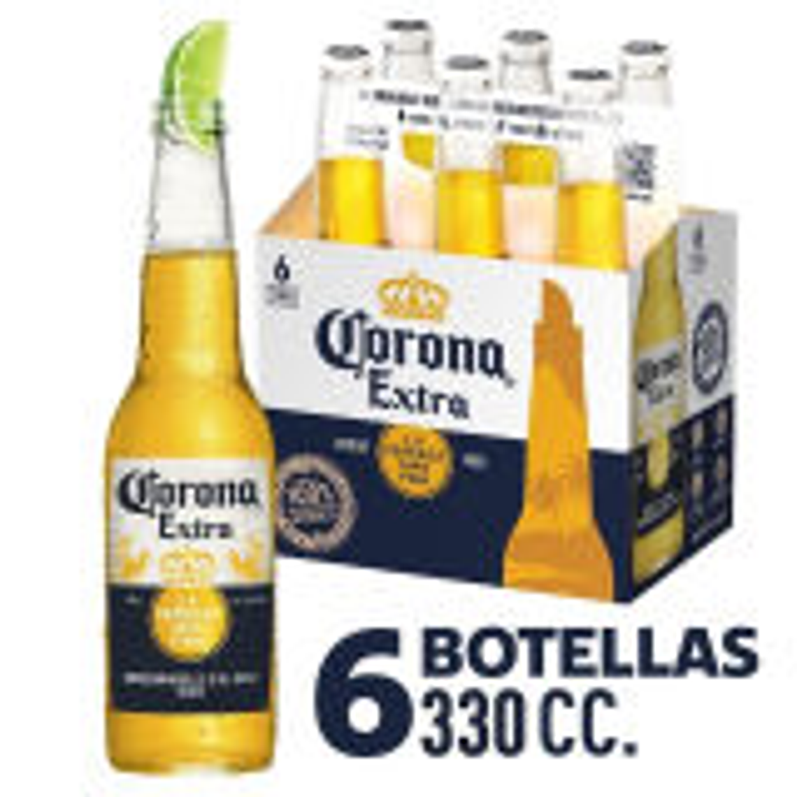Cerveza lager 4.5G 330cc corona pack x 6 unidades  1