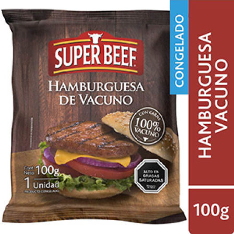 HAMBURGUESA SUPER BEEF 100GR caja de 48 unidades  1