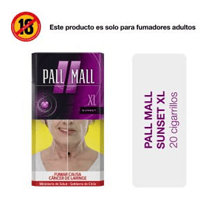 CIGARROS SUNSET XL 20UN PALL MALL PACK x 10 unidades por caja 10
