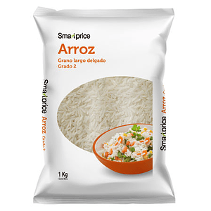 ARROZ G2 LARGO DELGADO 1KG SMART PRICE MANGAx10
