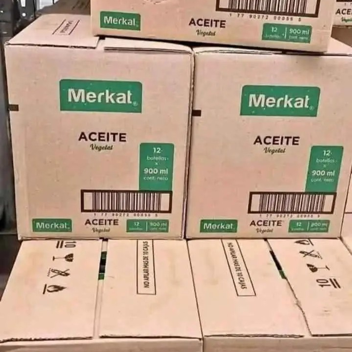 Caja de aceite merkat 12 unidades de 900 ML  2