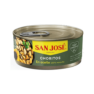 Choritos San José en Aceite 190 g – Caja 48 Unidades