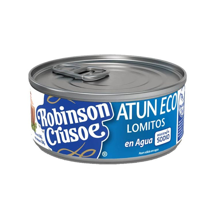 Atún Robinson Crusoe Lomitos en Agua 160 g – Caja 48 Unidades 1