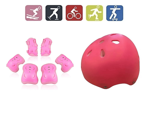 Set Casco + Protección Niños Bicicleta | Skate | Patines