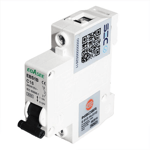 Interruptor automático monofásico C de 16A 6KA