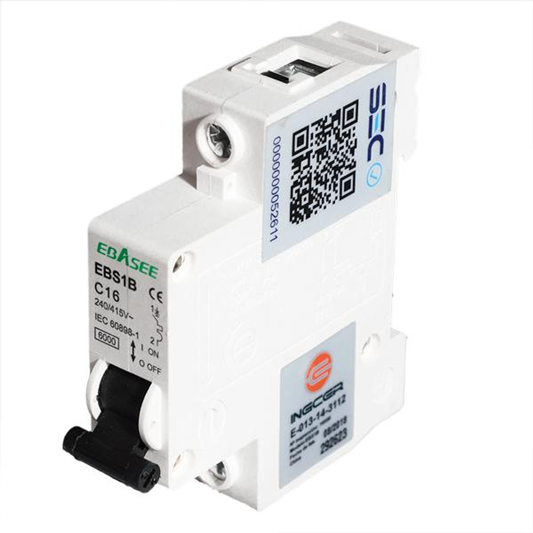 Interruptor automático monofásico C de 16A 6KA 1