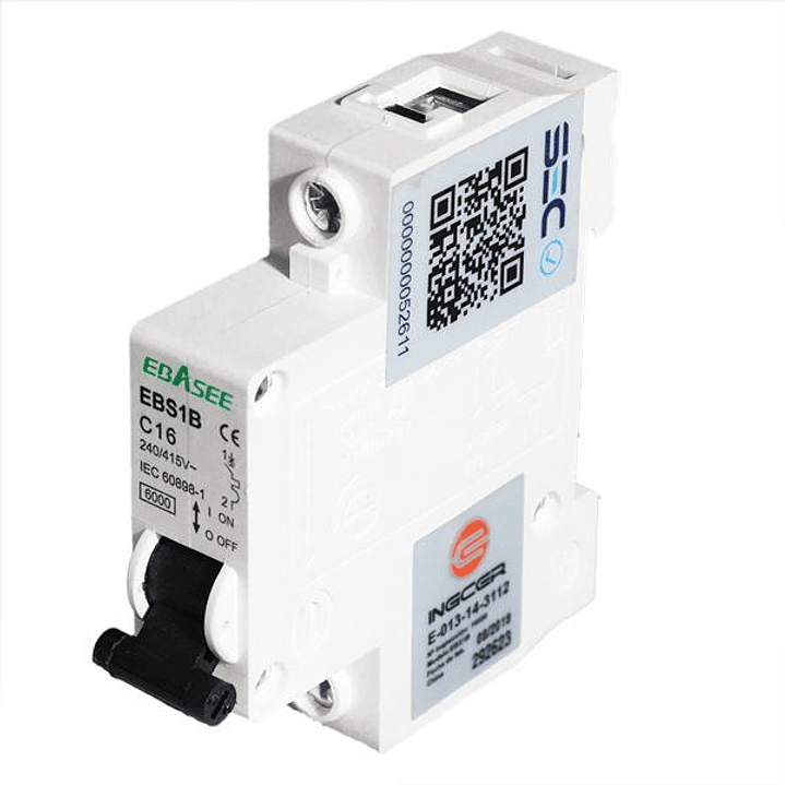Interruptor automático monofásico C de 16A 6KA 1