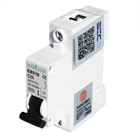 Interruptor automático monofásico C de 20A 6KA