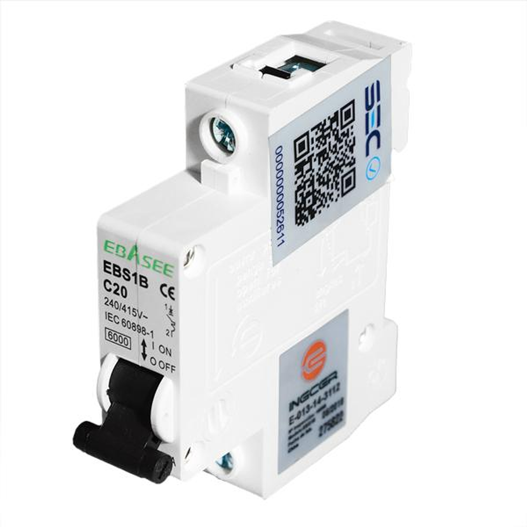 Interruptor automático monofásico C de 20A 6KA 1