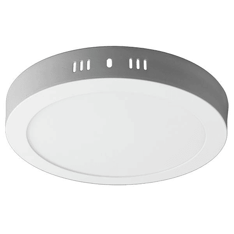 Panel LED redondo sobrepuesto de 18W, luz día 6500K