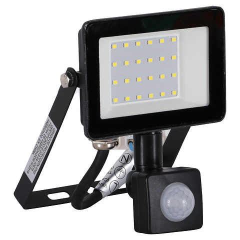 Proyector de área LED ultra plano con sensor de movimiento de 10W, luz día