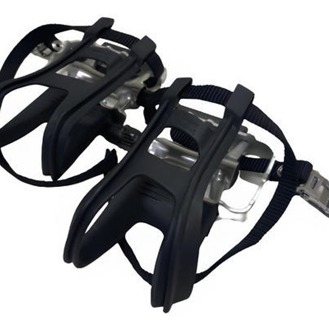 Pedales Bicicleta Mtb Ruta Aluminio Con Puntillas Y Correa 1