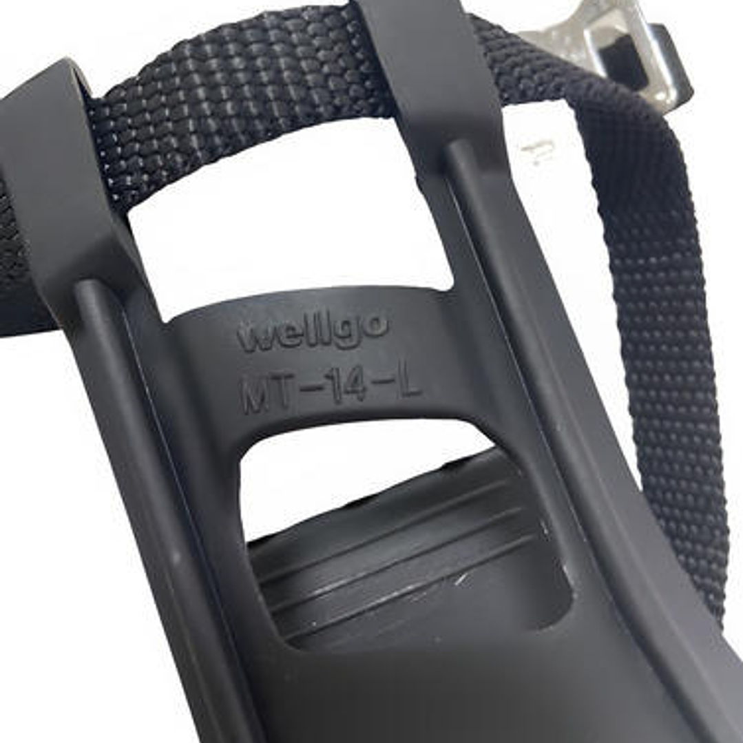 Pedales Bicicleta Mtb Ruta Aluminio Con Puntillas Y Correa 5