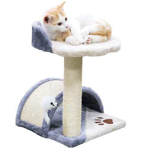 Torre Rascador Gatos con Juguetes y Plataformas
