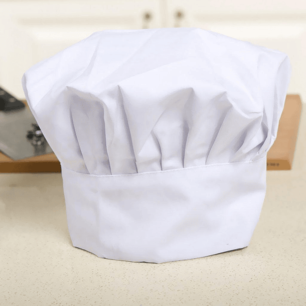 Gorro De Chef O Cocina Blanco Tipo Champiñon Frances 3