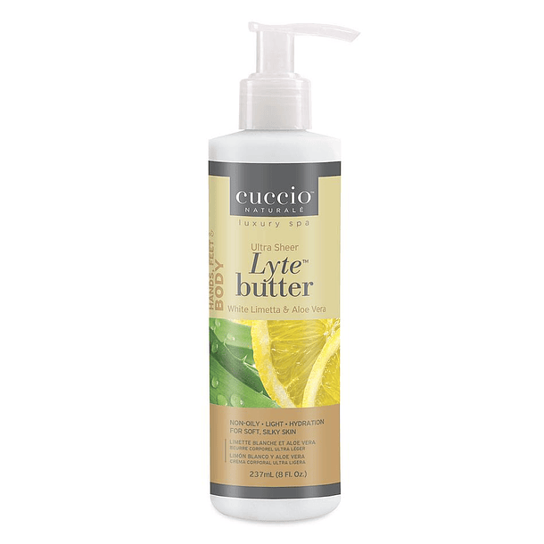 Manteca de limetta y aloe vera blanca 8 oz