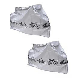 Pack X 2 Funda Carpa Lona Cubre Moto Bicicleta Con Diseño