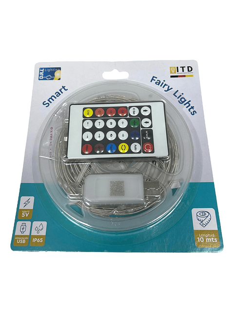 Tira Cinta Luces Led RGBIC Bluetooth 10 Mt Total + Control