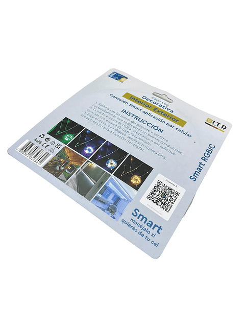 Tira Cinta Luces Led RGBIC Bluetooth 10 Mt Total + Control