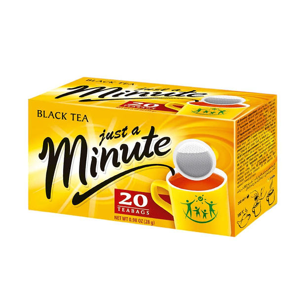 Just A Minute Black Tea Te Negro 20 Bolsitas 28g