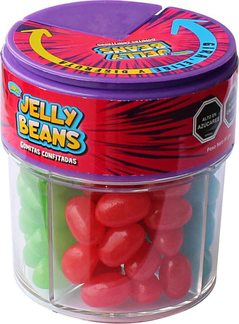 Display 6 Frascos Gomitas Confitadas Surtidas Jelly Beans