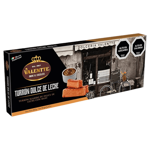 Barra Turron Blando Dulce de Leche Valentte 90 g