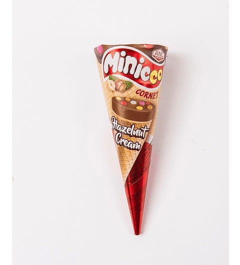 Pack Display 12 Conos Rellenos Crema De Avellana Minicco