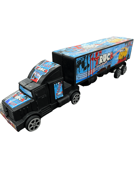 Juguete Camion Trailer Furgon Friccion