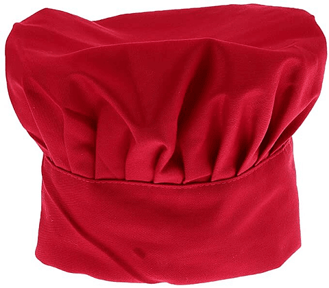 Gorro De Chef O Cocina Rojo Tipo Champiñon