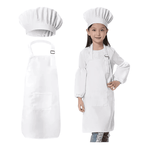 Set Delantal | Gorro | Mangas Disfraz Infantil Chef Cocina