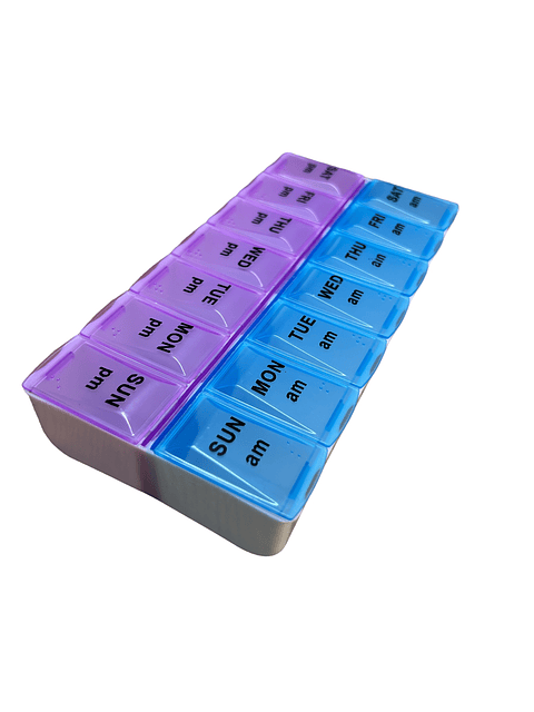 Organizador Pastillas Pastillero Semanal 2 Tomas Diarias