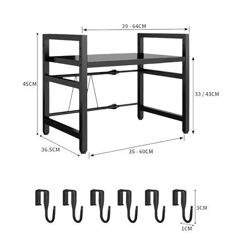 Estante Repisa Extensible Horno Microondas Organizador