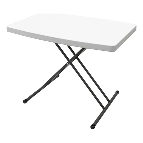 Mesa Multifuncional Plegable 76 X 50 Altura Ajustable Blanca