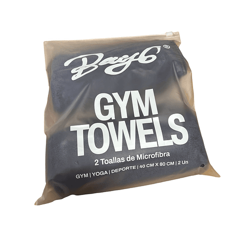 Pack 2 Toalla Microfibra Deporte Secado Rapido GYM