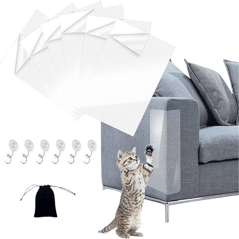 Pack 6 Pegatina Lamina Protectora Antiarañazos Sofa Sillon Gatos