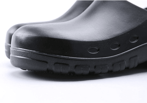 Zapato Zueco Antideslizante Cocina de Seguridad Punta Acero