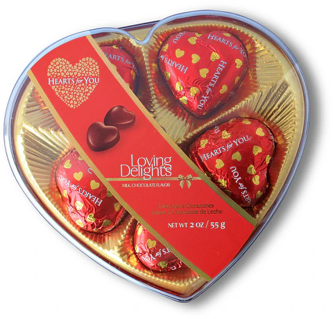 Bombones de Chocolate en Corazón Hearts For You 55g