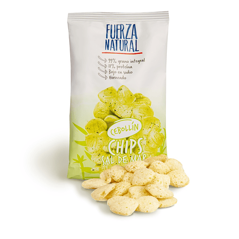 Pack 6 Chips Sal de Mar Snack Fuerza Natural Sabor Cebollin