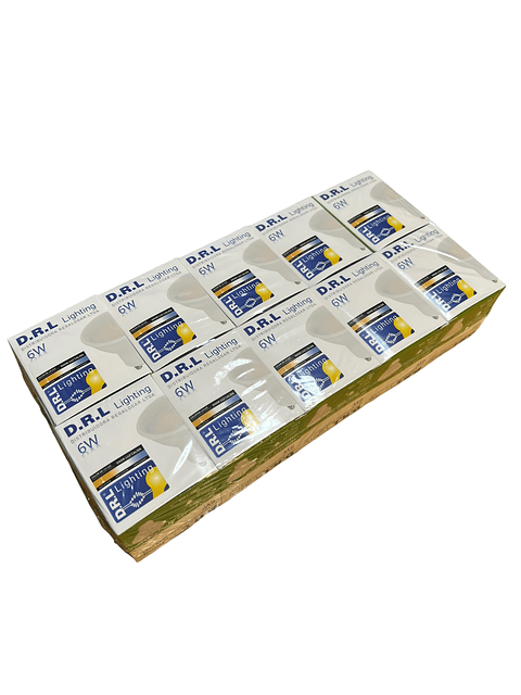 Pack x 10 Ampolletas Led GU10 6w Color Luz Cálida