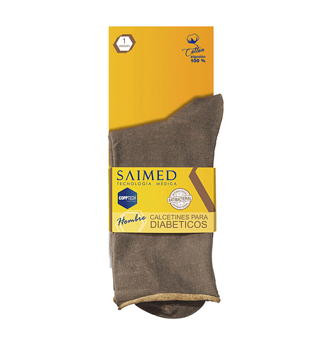 Calcetín Algodón Cobre Largo Hombre Apto Para Diabeticos