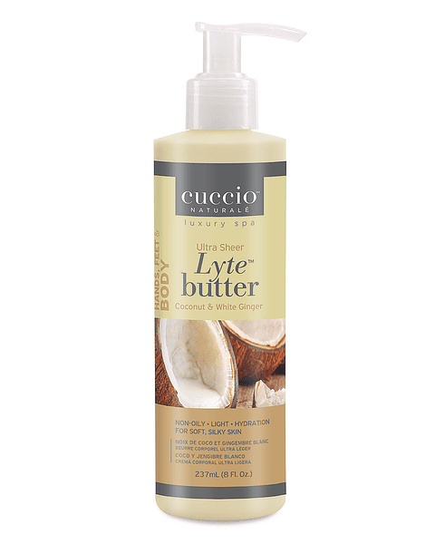 Manteca de coco y jengibre blanco de 8 oz