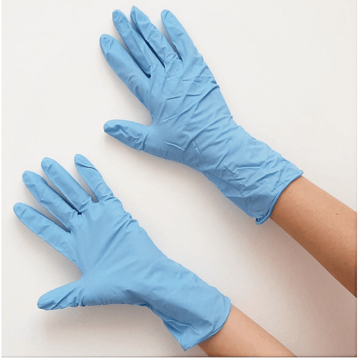 Guantes Nitrilo XS-S-M-L-XL Examinación Celeste x 100 unidades 3