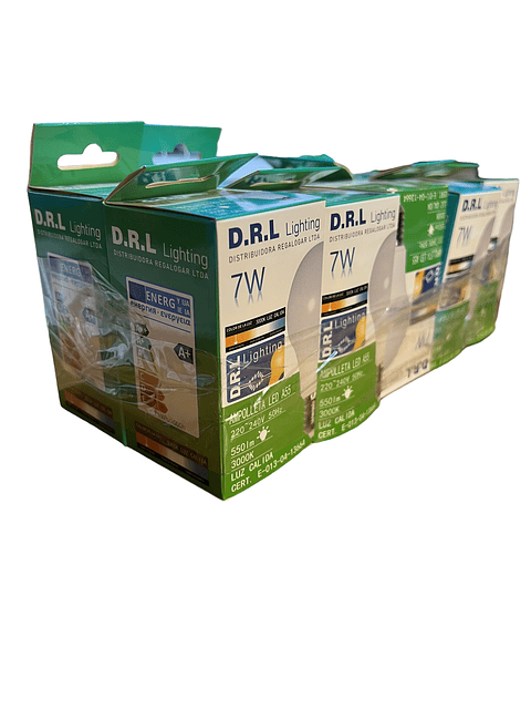 Pack x 10 Ampolletas Led A55 | 7w E27 Luz Blanca