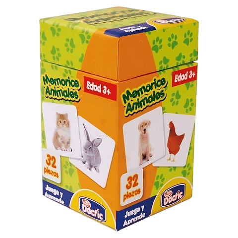 Juego de Mesa Memorice Animales Carton Dactic