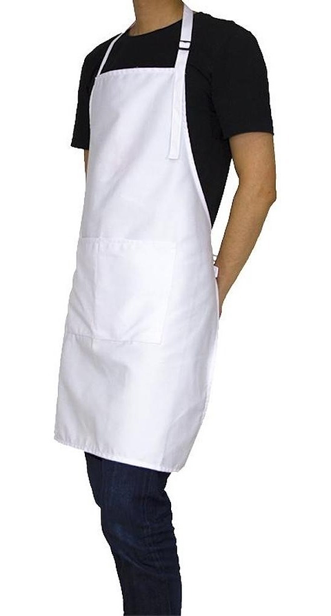 Pack X 4 Pechera Blanca Cocina Gastronomia Con Bolsillo