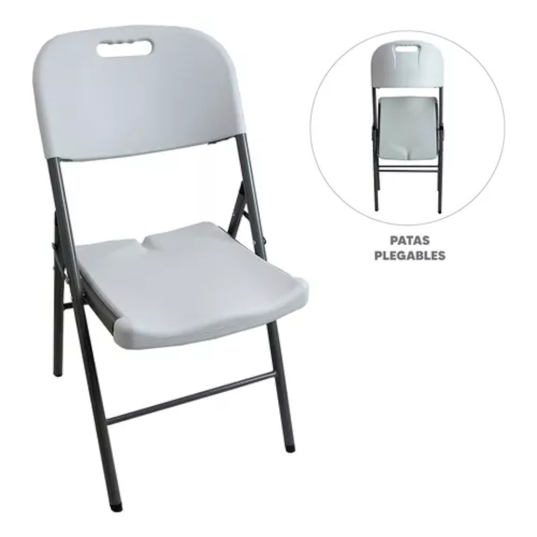 Silla Plegable Plastico Fiestas Camping Eventos 3