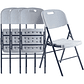 Set X4 Sillas Plegables De Plastico Para Fiestas Y Eventos Color Blanco - Miniatura 1