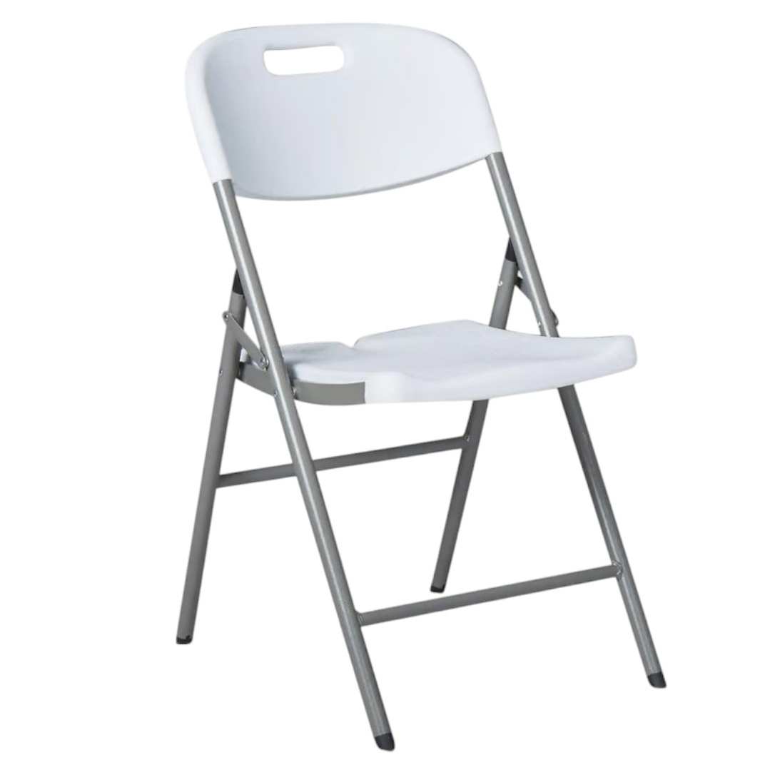 Set X4 Sillas Plegables De Plastico Para Fiestas Y Eventos Color Blanco 4