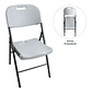Set X4 Sillas Plegables De Plastico Para Fiestas Y Eventos Color Blanco - Miniatura 5