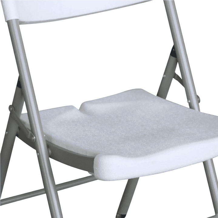 Set X4 Sillas Plegables De Plastico Para Fiestas Y Eventos Color Blanco 6
